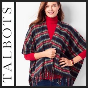 Talbots Tartan Plaid Ruana